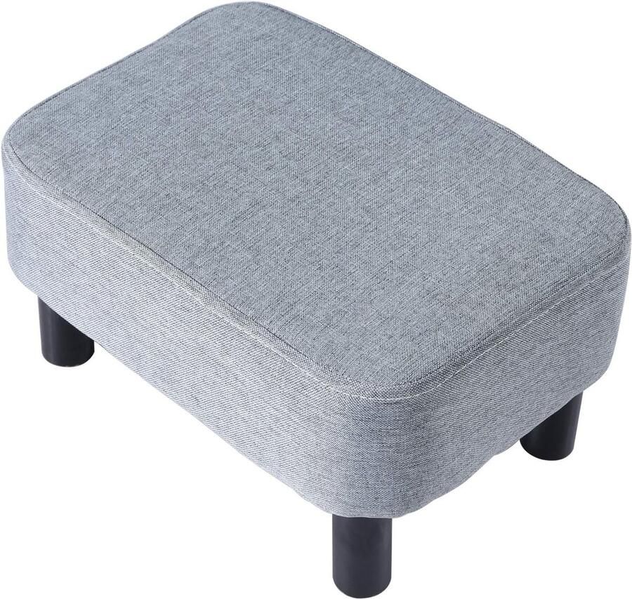 Voetenbank van 42 cm rechthoekige poef met stabiele houten poten