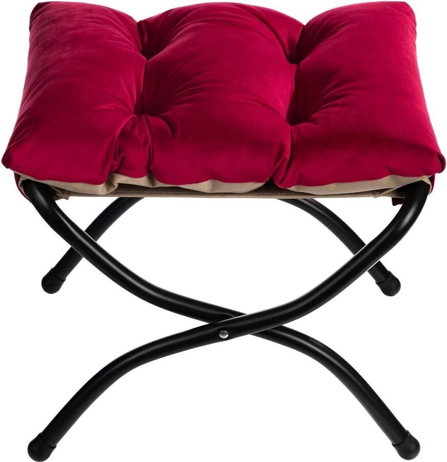 Voetenbankje Of Poef Voor Bij Bureau Voetensteun Ook Te Gebruiken Als Voetenkussen Rood