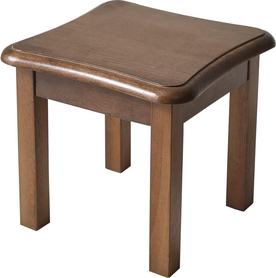 Voetenbankje opstapje houten kruk kleine bloemenkruk voor kinderen bruin YDRF-1353