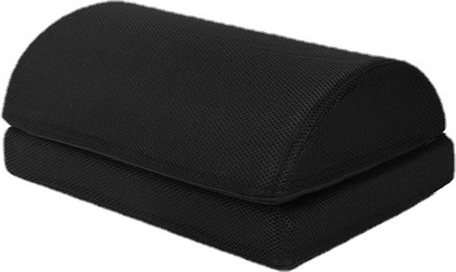 Voetensteun Bureau Zwart Voetenkussen Voetenbankje Bureau 2 Verstelbare Hoogtes Ergonomisch Anti-Slip Onderkant