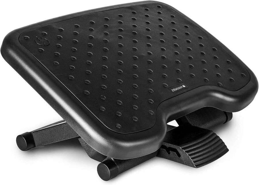 Voetensteun in hoogte verstelbaar Kantelbare voetenbank voor optimale houding Zwart