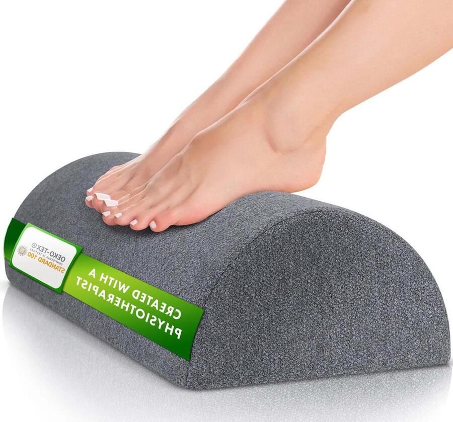 Voetensteun Onder Bureau Kantoor Scandinavisch Grijs Comfortabel Thuis Op Reis Wasbare Hoes Antislip Ergonomisch Ontwerp