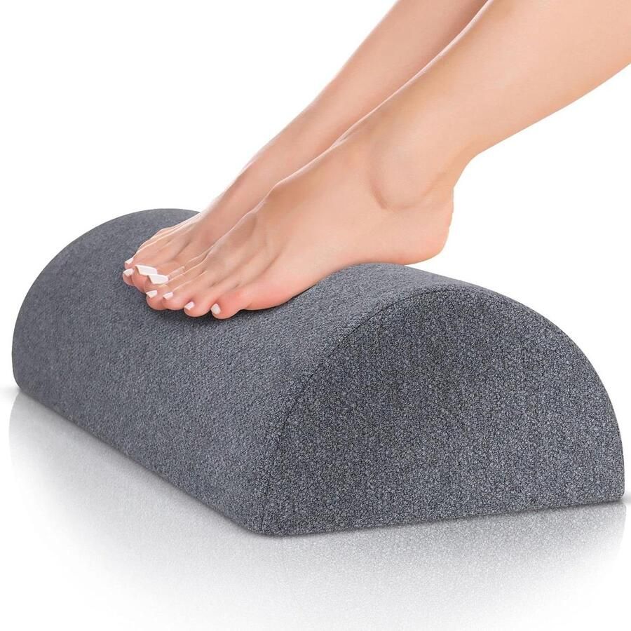 Voetensteun Onder Bureau Scandinavisch Grijs Comfortabel Thuis Ondersteuning Ergonomisch Ontwerp Antislip Wasbare Hoes