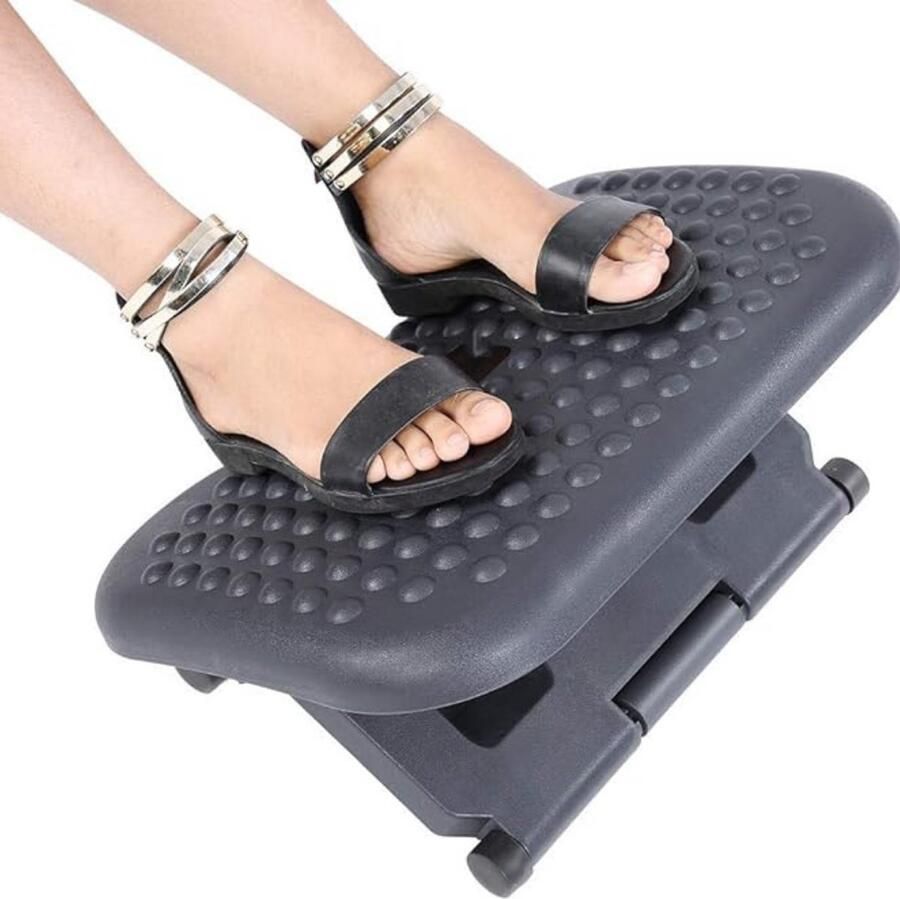 Voetensteun Voetenbank Verstelbaar Ontspanning Draagbaar Zwart