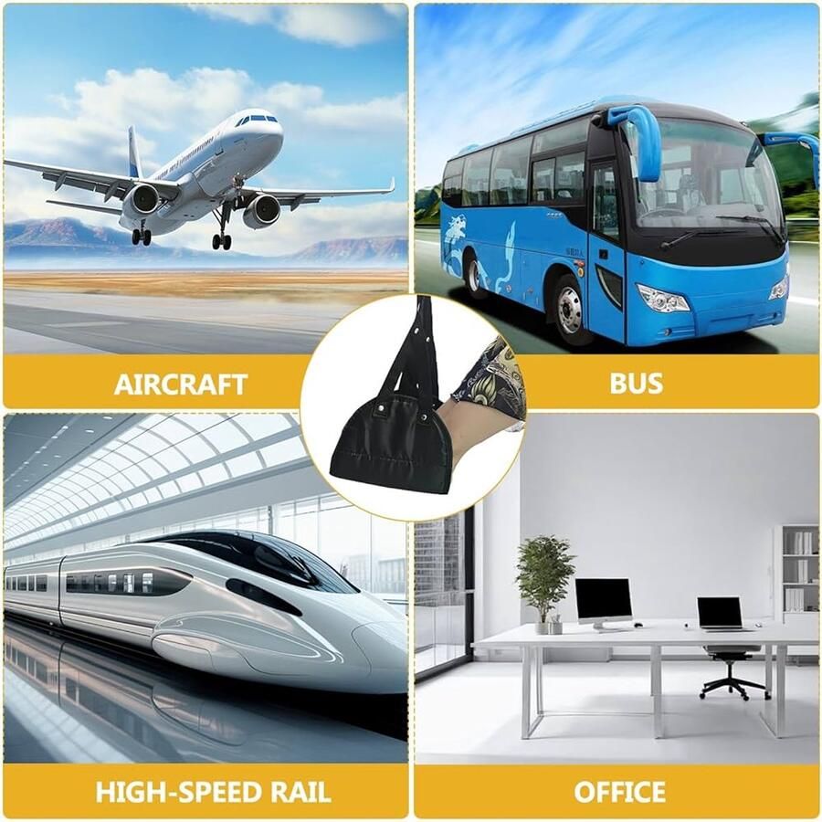 Voetensteun voor Vliegtuig Comfortabel Reisaccessoire 1 stuk Oxford-weefsel