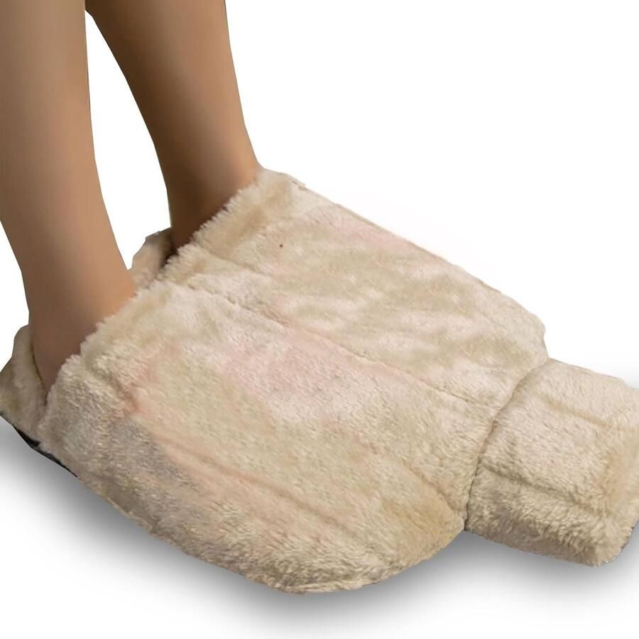 Voetenwarmer warmwaterkruik niet elektrisch zachte voetenwarmer volwassenen voetenwarmer fles dames heren kinderen voor thuis en op kantoor beige