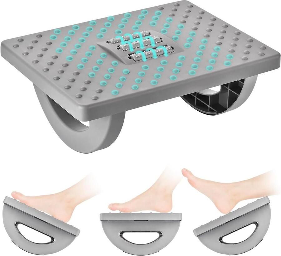 Ergonomische voetkruk Verstelbare en comfortabele voetsteun onder bureau met rolmassage voor beensteun op kantoor