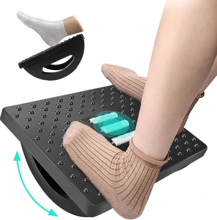 Voetsteun bureau voetensteun bureau met massageoppervlak ergonomisch voetsteunkussen voetsteun antislip voor thuiswerk kantoor en reizen