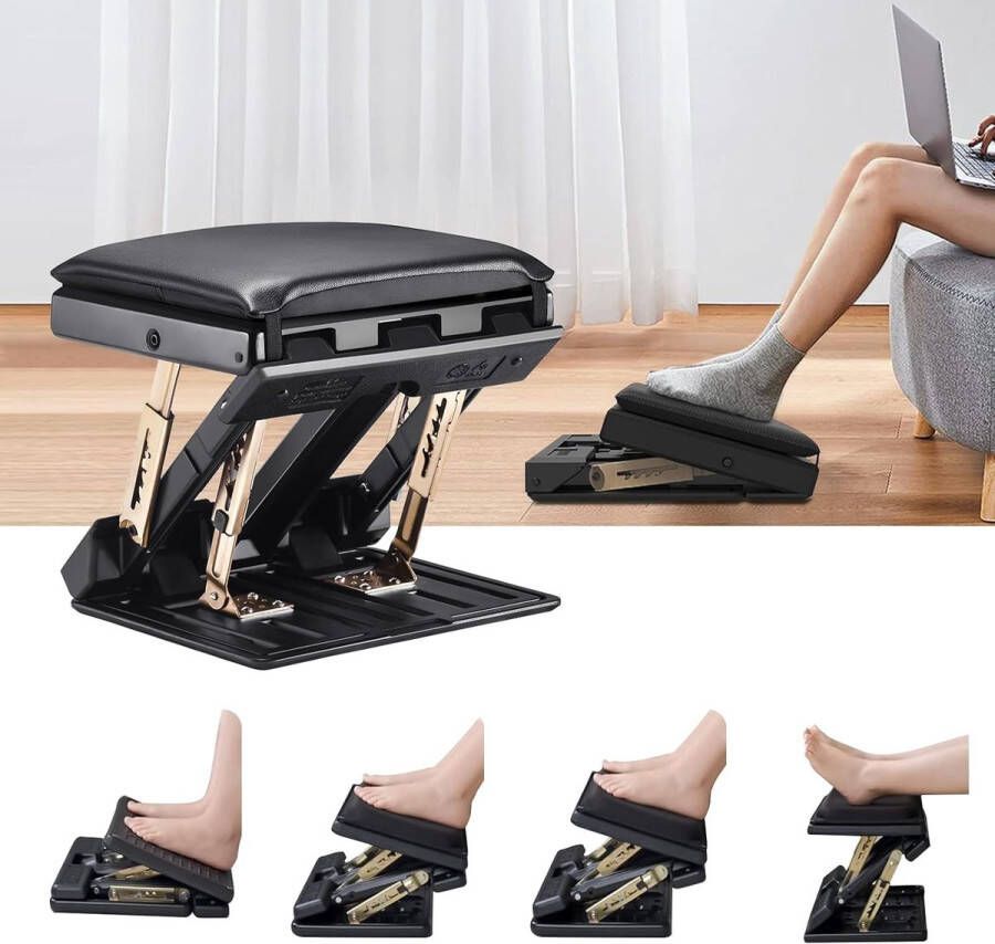 Voetsteun ergonomische voetensteun instelbare voetenbank onder bureau antislip in hoogte verstelbare voetenbank voor bureau kantoor thuis op reis