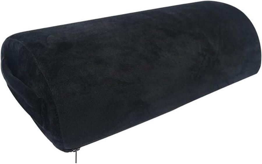 Voetsteun onder bureau ergonomische voetkruk voor werk en reizen wasbare dekking zwart