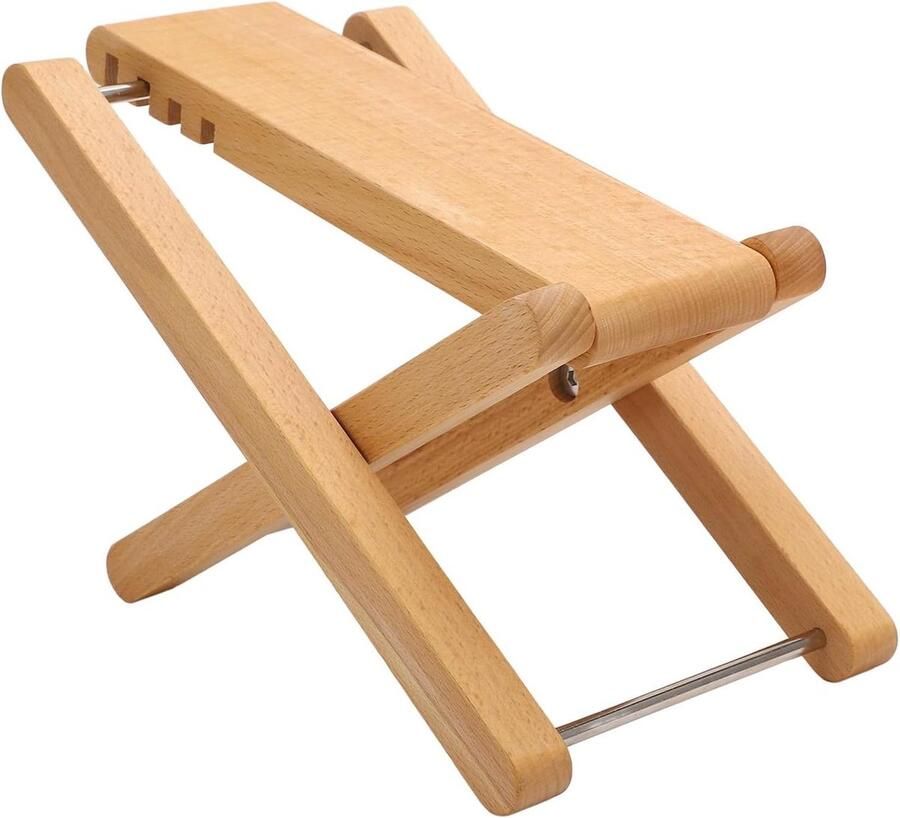 Allecto plus Voetsteun van Massief Hout voor Ergonomische Gaming In Hoogte Verstelbaar Opvouwbaar en Draagbaar