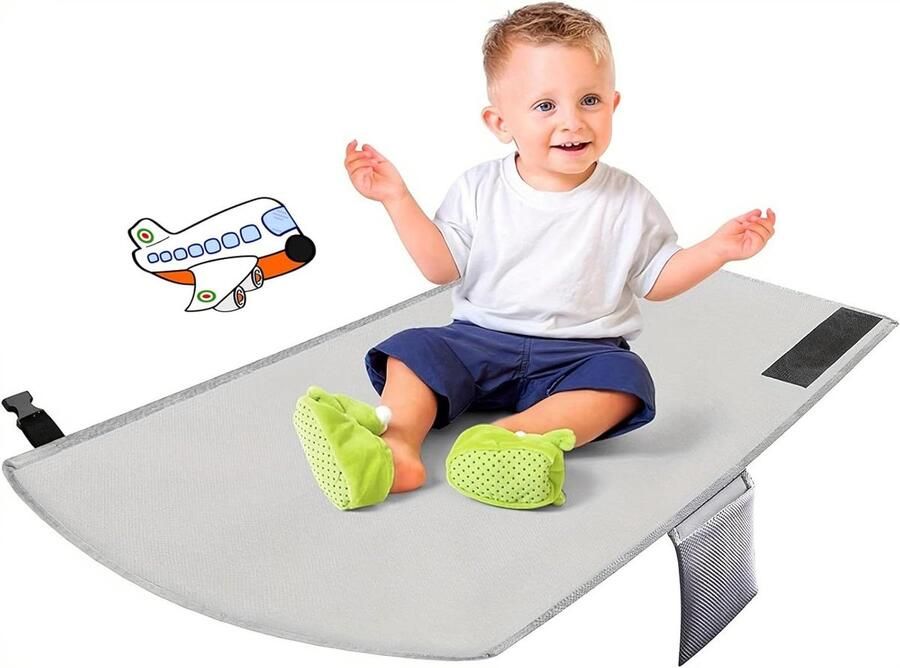 Voetsteun voor kinderen in vliegtuig Draagbare hangmat voor voeten Opvouwbare voetsteun met opbergtas Lichtgewicht en verstelbaar Verlenging van stoel Ideaal voor Avio-reizen
