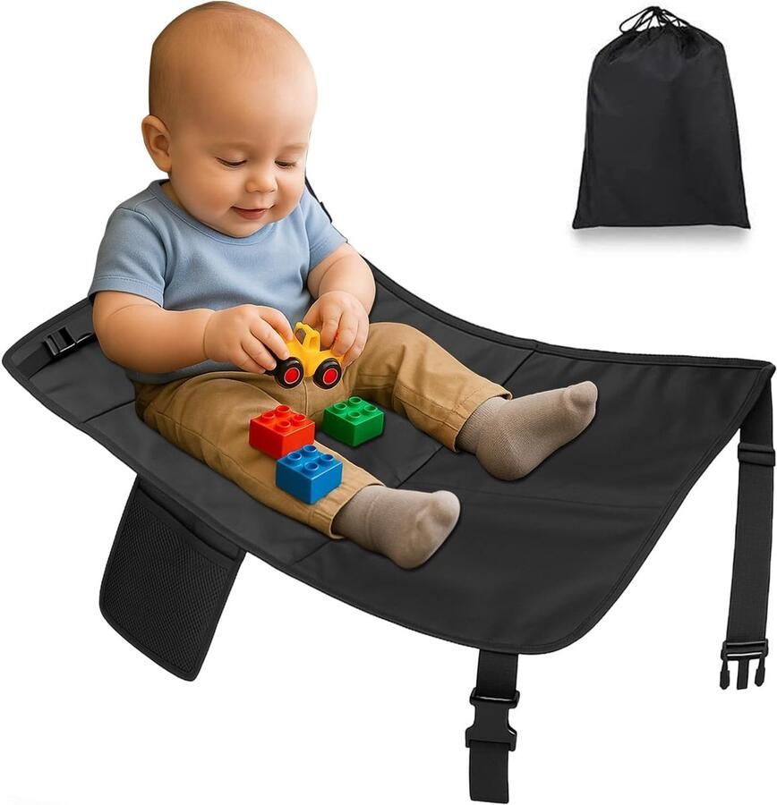 Voetsteun voor Kinderen Vliegtuig Peuter Vliegtuig Vouwbare Verstelbare Zitting Voetsteun Hangmat Kinderbed Draagbaar Reisbed voor Korte Afstand Vliegtickets Vliegtuig Kinderen Bed