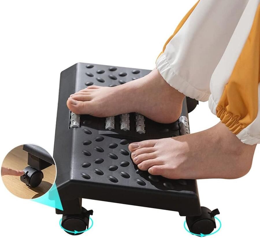 Voetsteun voor Onder Bureau Ergonomische Zwart