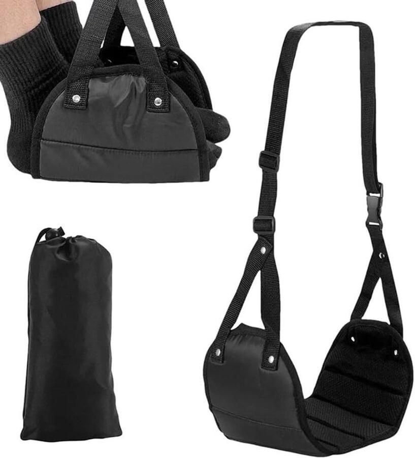 Inovra Plus Draagbare voetsteun voor vliegtuig Ontworpen reisvoethangmat Verstelbare voethangmat voor lange vluchten Reisaccessoires voor comfortabel reizen