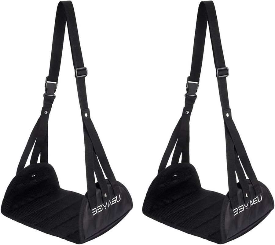 Voetsteun voor Vlucht Draagbaar Lichtgewicht Opvouwbaar Vlak Been Voet Hangmat 2 Stuk