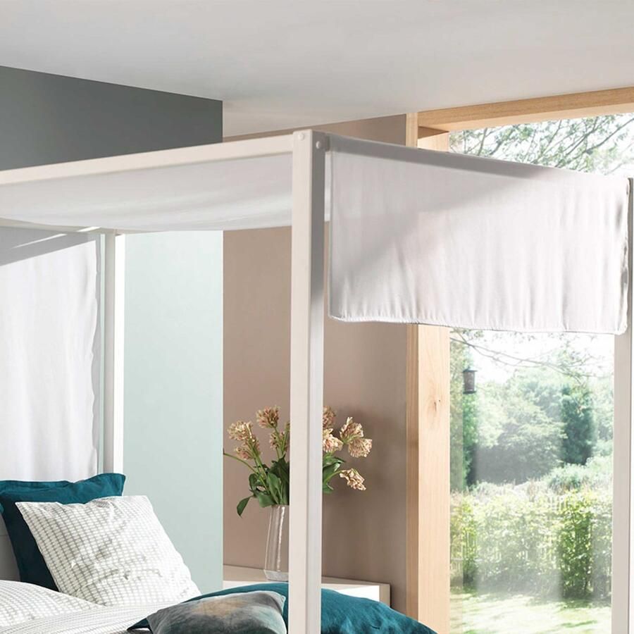 D.Z.S. Vipack Voile voor hemelbed Charlotte 140 katoen Wit