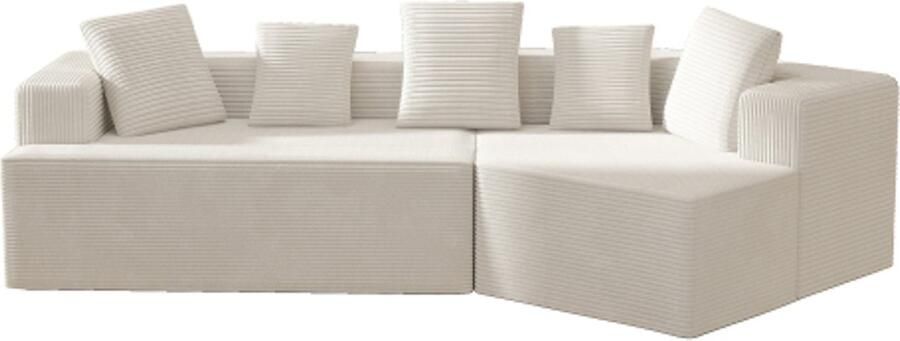 Volledig gecomprimeerde montagevrije modulaire bank 312cm stoffen cloud bank comfortabele diepe zit moderne hoekbank ideaal voor woonkamer of slaapkamer