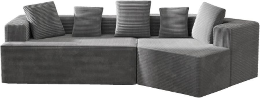 Volledig gecomprimeerde montagevrije modulaire bank 312cm stoffen cloud bank comfortabele diepe zit moderne hoekbank ideaal voor woonkamer of slaapkamer