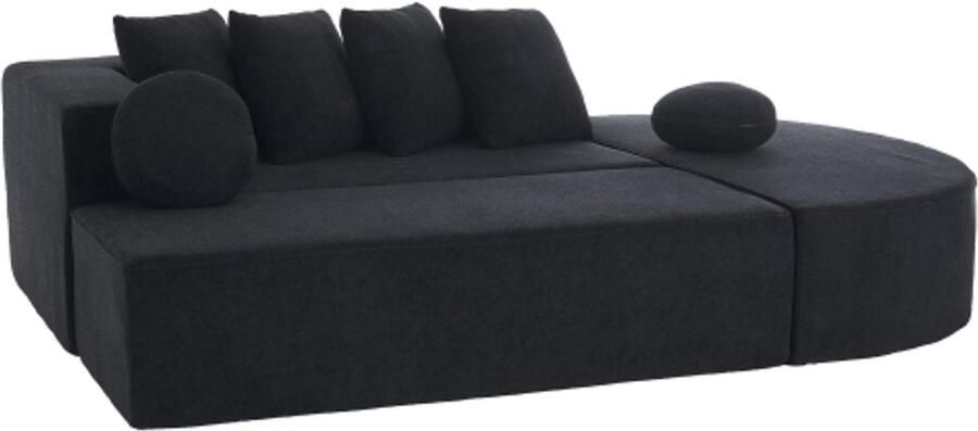 Volledig gecomprimeerde montagevrije modulaire wolkenbank segmenten modern chenille stof zachte diepe zit comfortabele hoekbank ideaal voor woonkamer en slaapkamer