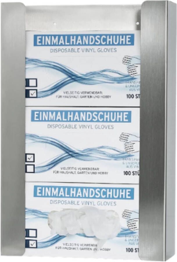 Voor Handschoenen (voor 3 dozen) roestvrijstalen handschoenhouder wegwerphandschoenhouder disposable handschoenenautomaat met montageaccessoires