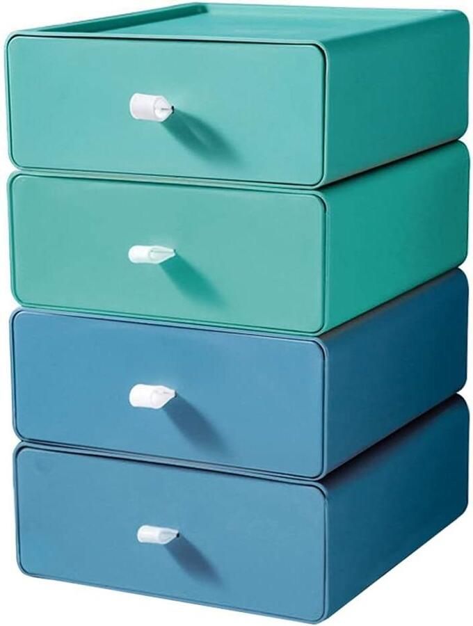 Nieuwe titel: Stapelbare ladeboxen organizers set van 4 stuks