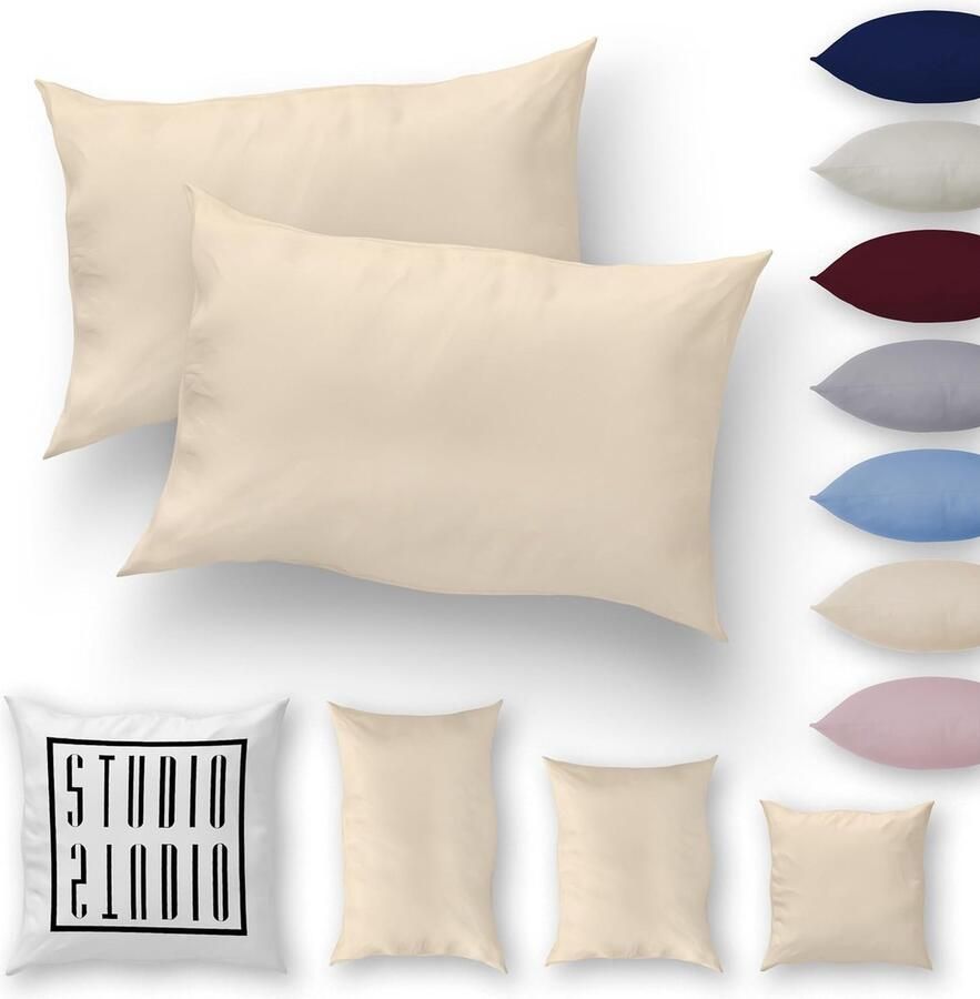 Voordeelset van 2 linnen premium kwaliteit kussenhoezen zachte decoratieve kussenhoezen voor bank slaapkamer groen 45 x 45 cm vierkant