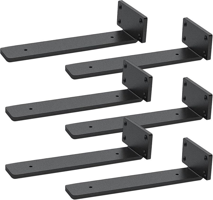 Zware Zwevende Plankbeugels Metalen Onzichtbare L-Beugels DIY Keuken Boerderij Planken Badkamer Magazijn Open Haard Montagemateriaal 205 cm