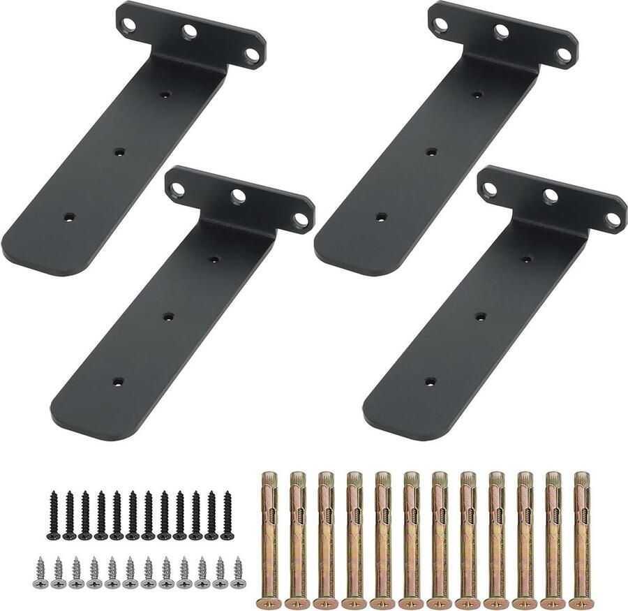 Voordeelset van 3 zeshoekige wandplanken zwart metaal zwevende planken decoratieve hangplank voor slaapkamer en woonkamer wandrek