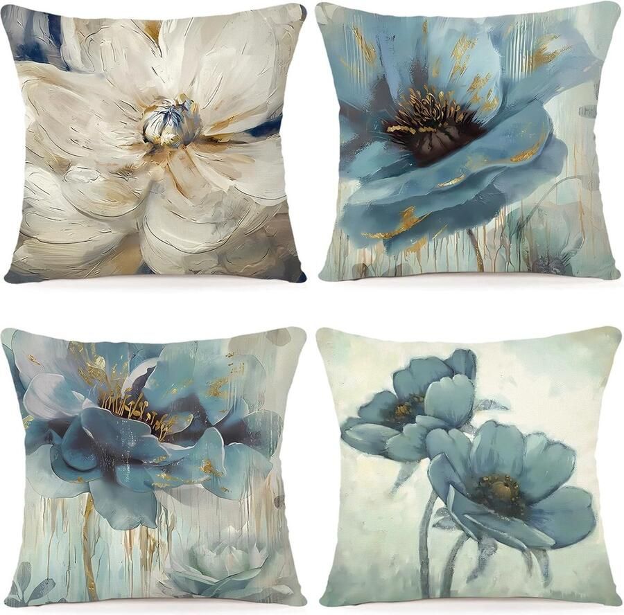 Voordeelset van 4 kussenslopen 60 x 60 cm grijs corduroy luxueus fluweel sierkussen voor bank slaapkamer en woonkamer pluizige kussenhoes in kinderkamer stijlvol en decoratief en zacht