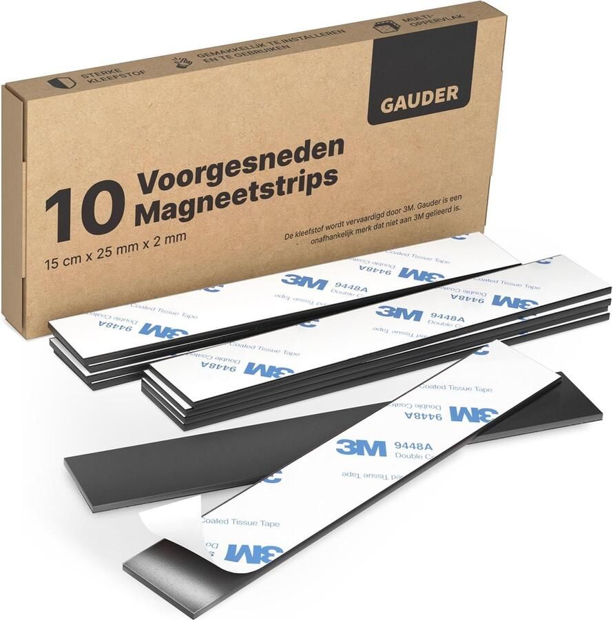 Voorgesneden Zelfklevende Magneetstrips 10 Stuks Magneetband voor Toepassingen
