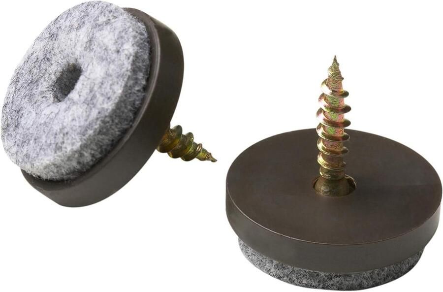 Voorgestelde titel:Felt Glides with Screw Effective Protection for Furniture and Chairs (20 pcs Brown)