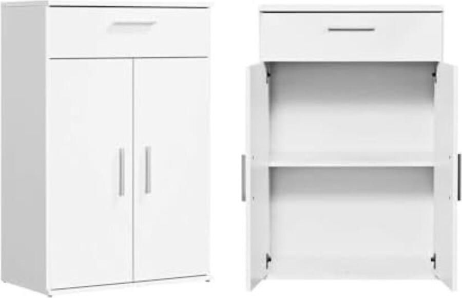Voorraadkast Met Deuren Voorraadkast Met Planken En Deuren Opbergkasten Met Deuren Kast Met Legplanken 91 CM Wit