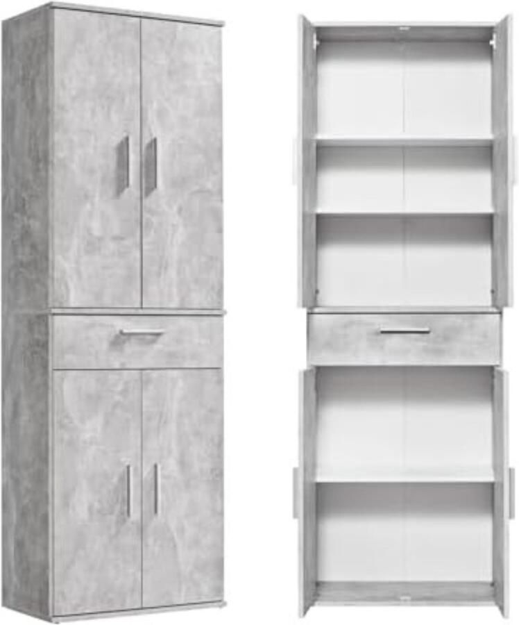 Voorraadkast Met Deuren Voorraadkast Met Planken En Deuren Opbergkasten Met Deuren Kast Met Legplanken 180 CM