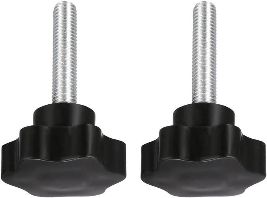 Vormige Klemschroef Knop voor Draaibank Industrieel Apparaat Pruim Hex M8 x 30mm 2 stuks