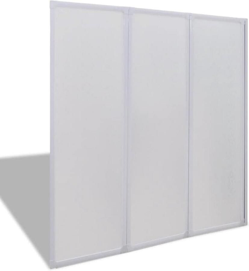 Vouwbaar Badscherm 3 Panelen 141 x 132 cm Praktische Douche Scheiding