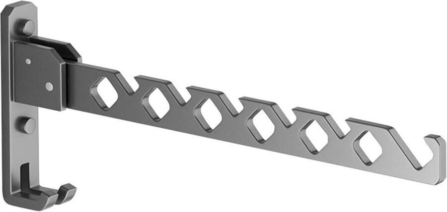 Vouwbaar Kledingrek Wandmontage Draaibare Hanger 1 stuk Zilver Aluminium