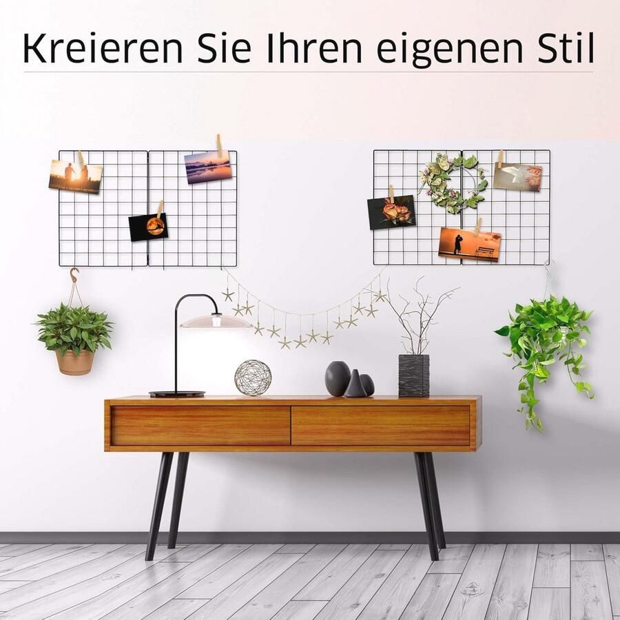 Vouwbaar Wandrek Metaal Wanddecoratie Set van 2 Zwart Metaal