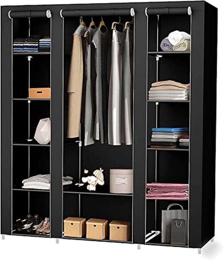 Vouwbare Opbergkast voor Kleding en Accessoires Praktische Kleerkast voor Woonkamer en Slaapkamer