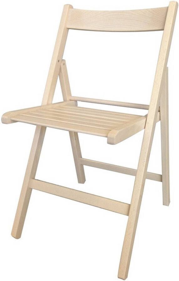 Vouwbare Stoel Beige beukenhout (79 x 42 5 x 47 5 cm)