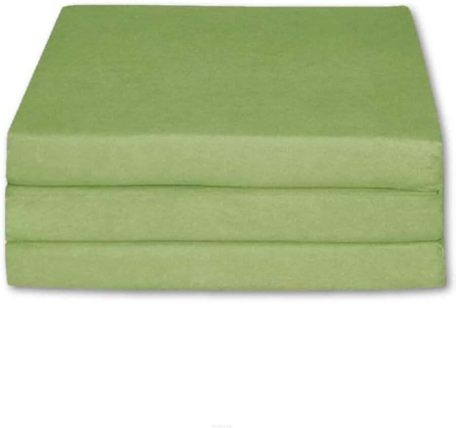 Vouwmatras 195x60x9cm voor Gasten Reizen en Camping Lichtgroen