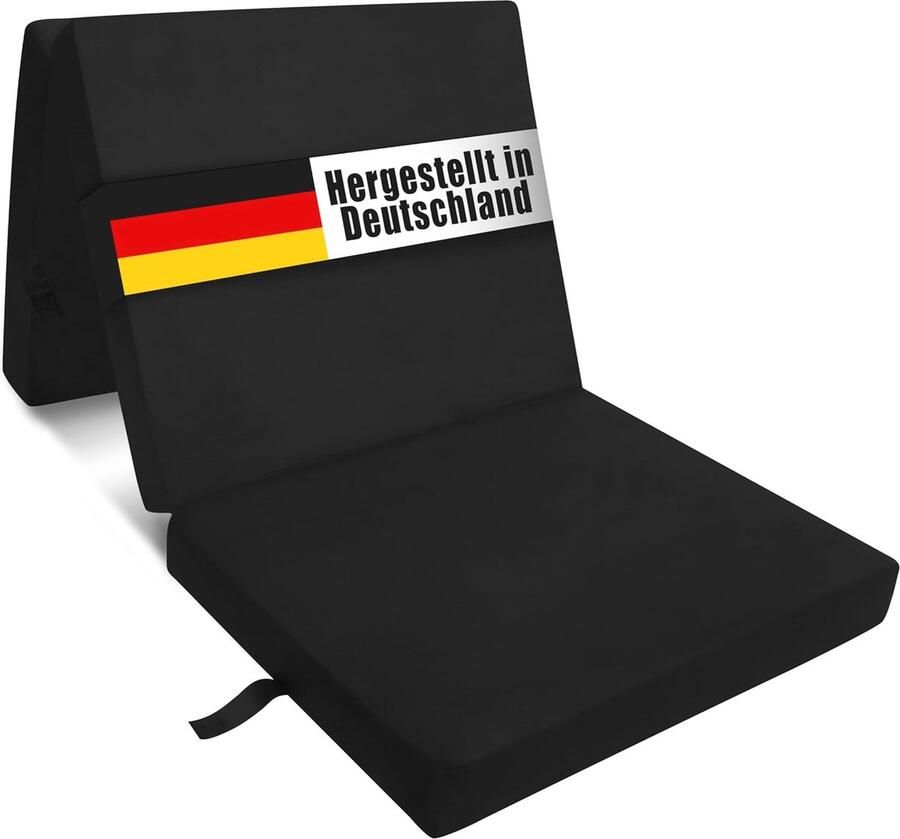 Vouwmatras 3-delig inklapbaar wasbare overtrek ideaal voor logeren reizen en camping 190 x 60 x 7 cm