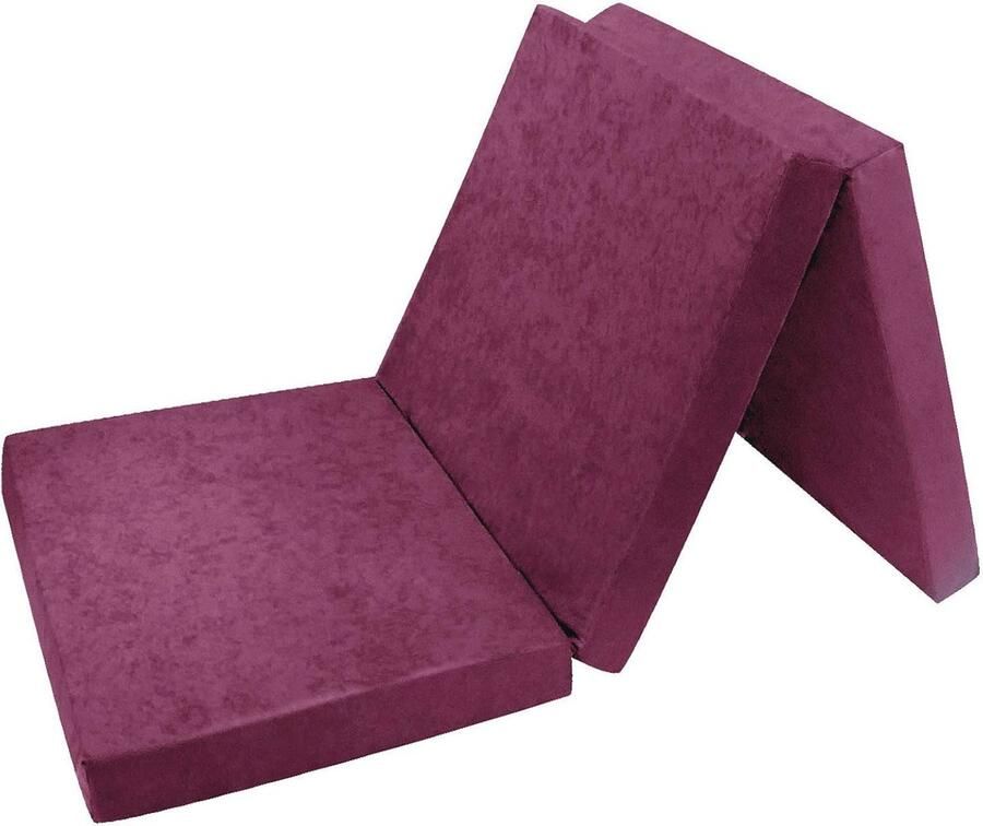 Vouwmatras voor Logeerbed 195 x 80 cm Violet Kleur met Opbergtas