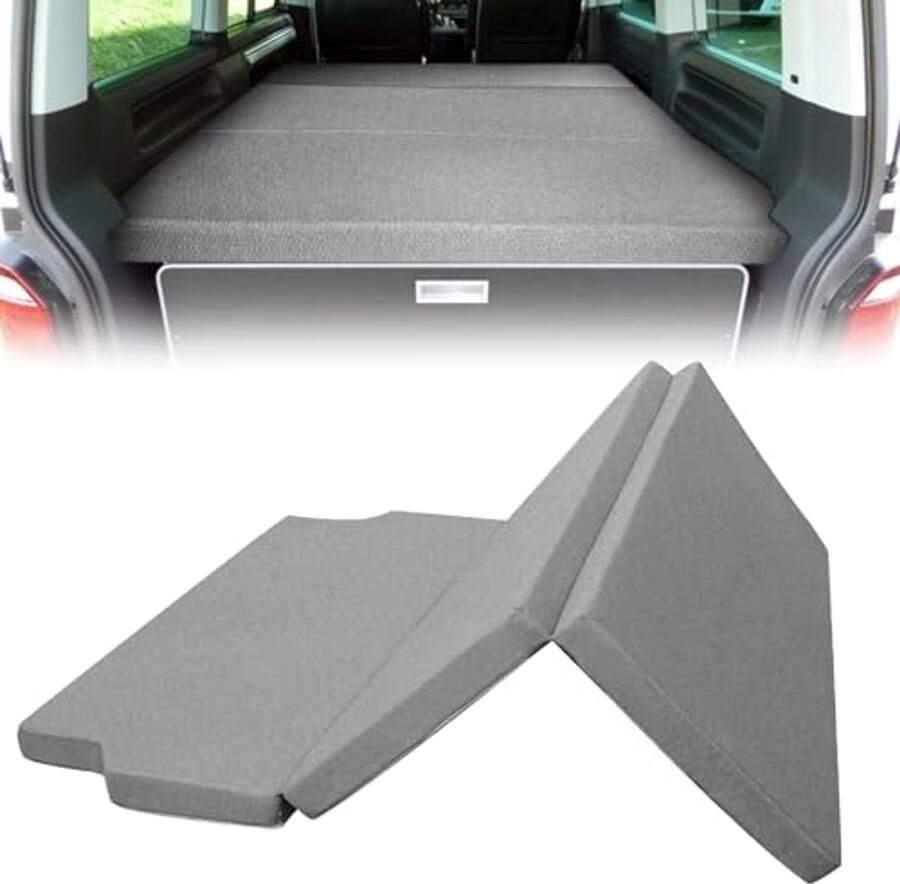Vouwmatras voor Multivan en Transporter Campingmatras met Wasbare Overtrek 148 x 185 x 8 cm