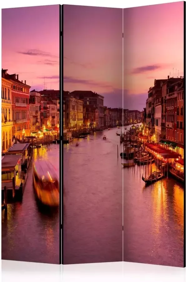 Vouwscherm City of lovers Venice by night [Room Dividers]
