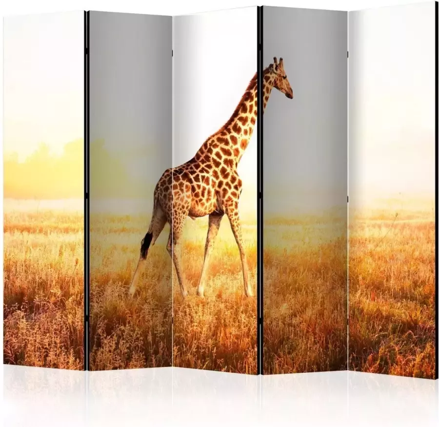 Vouwscherm giraffe walk II [Room Dividers]