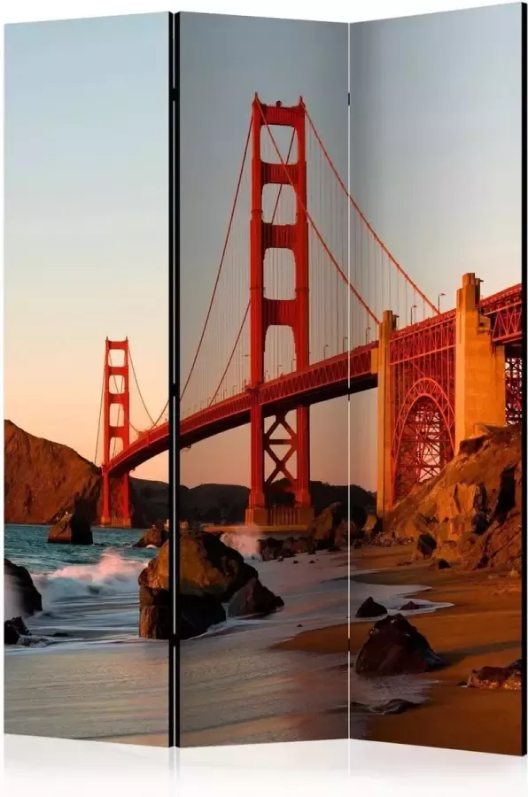 Artgeist Walljar Vouwscherm Golden Gate Bridge sunset San Francisco [Room Dividers] - Foto 2