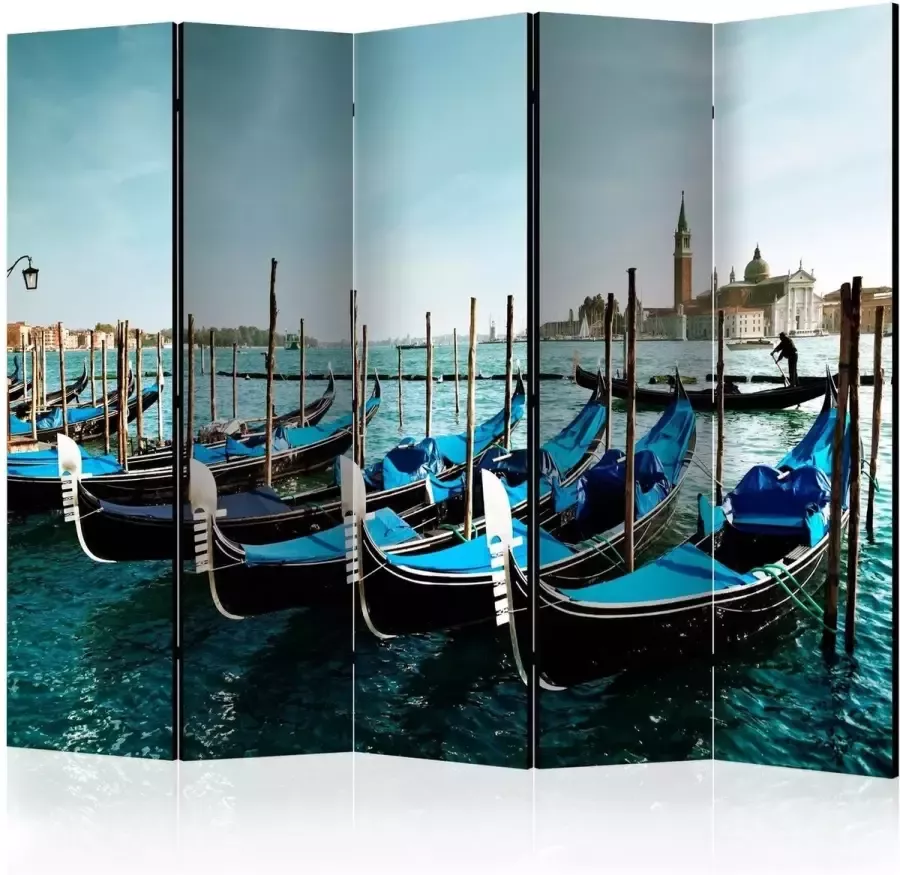 Artgeist Walljar Vouwscherm Gondolas on the Grand Canal Venice II [Room Dividers] - Foto 2