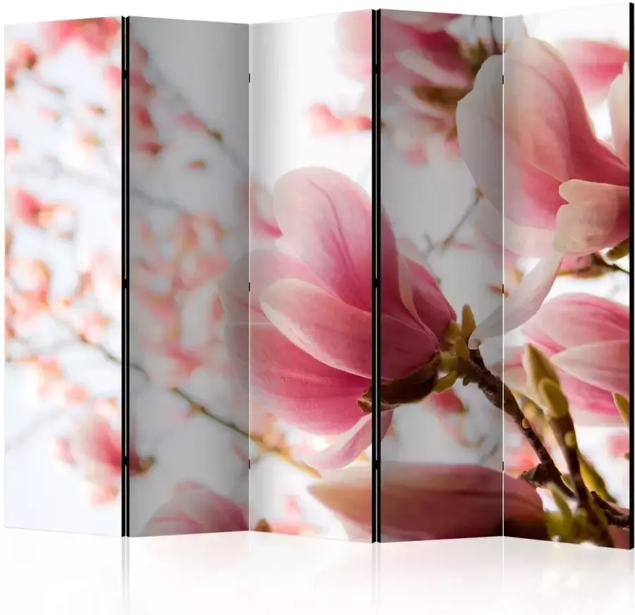 Vouwscherm Pink magnolia II [Room Dividers]
