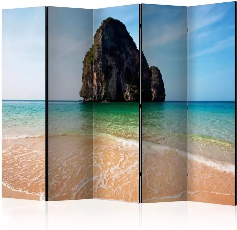 Artgeist Walljar Vouwscherm Rock formation by shoreline Andaman Sea Thailand II [Room Dividers]
